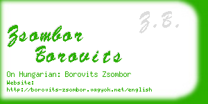 zsombor borovits business card